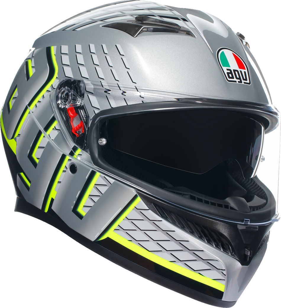 AGV K3 Helmet - Fortify - Gray/Black/Yellow Fluo - Small 2118381004011S