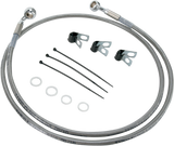 DRAG SPECIALTIES Brake Line - Front - +4" - Stainless Steel 660214-4