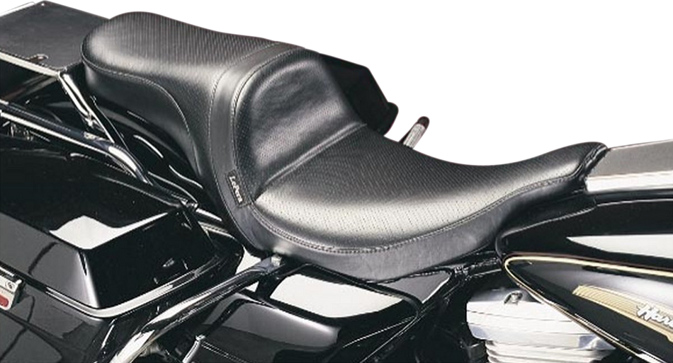 LE PERA Daytona 2-Up Seat - Without Backrest - Smooth - Black - FLH/FLT '02-'07 LH-567