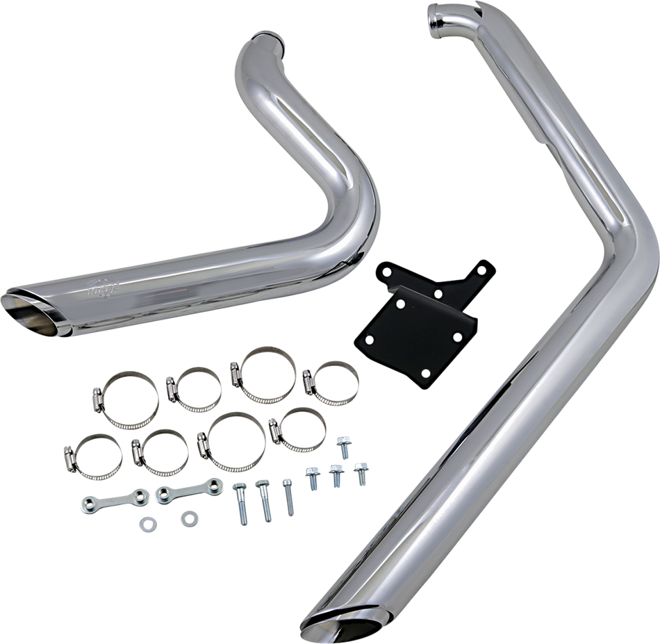 VANCE & HINES Shortshots Staggered Exhaust System - Chrome 17213