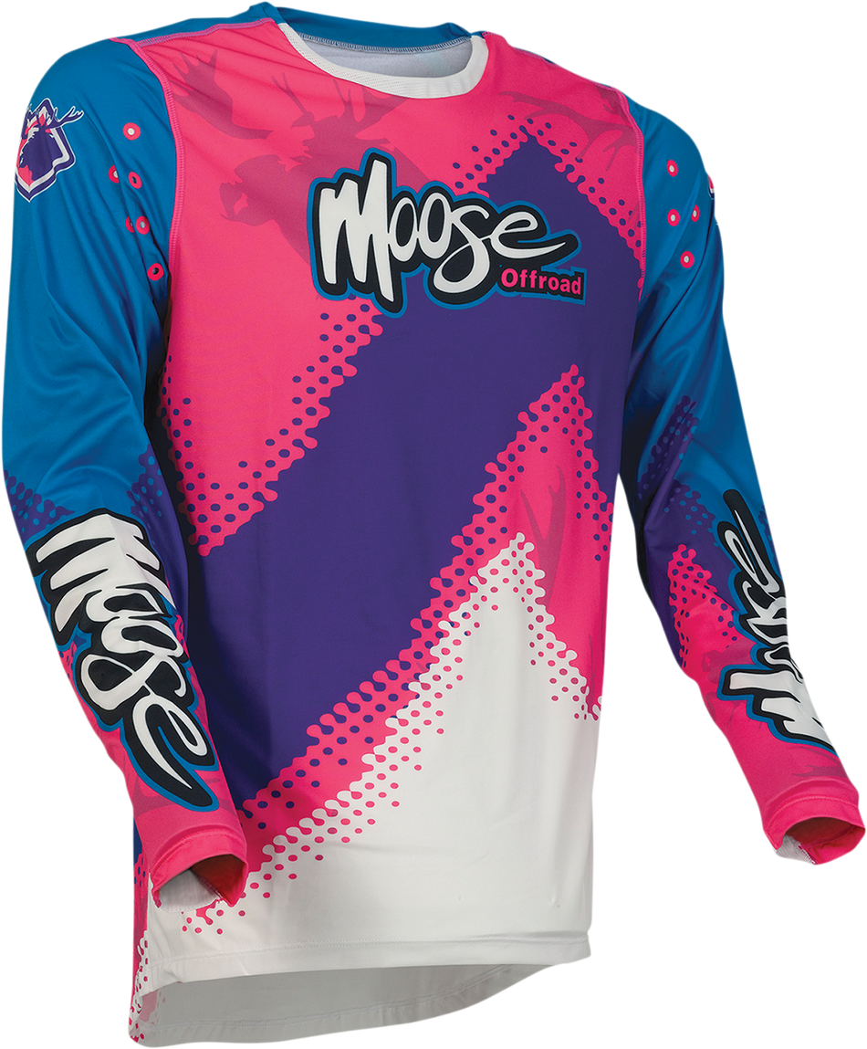 Camiseta MOOSE RACING Agroid - Rosa/Azul/Púrpura - Mediano 2910-6381