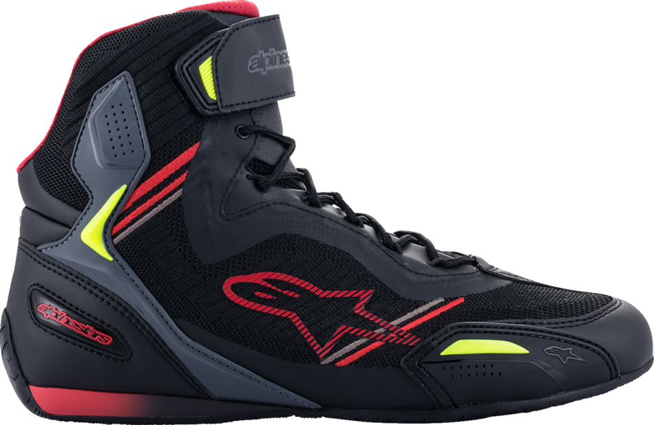 Zapatos ALPINESTARS Faster-3 Rideknit - Negro/Rojo/Amarillo - EE. UU. 12 251031913612 