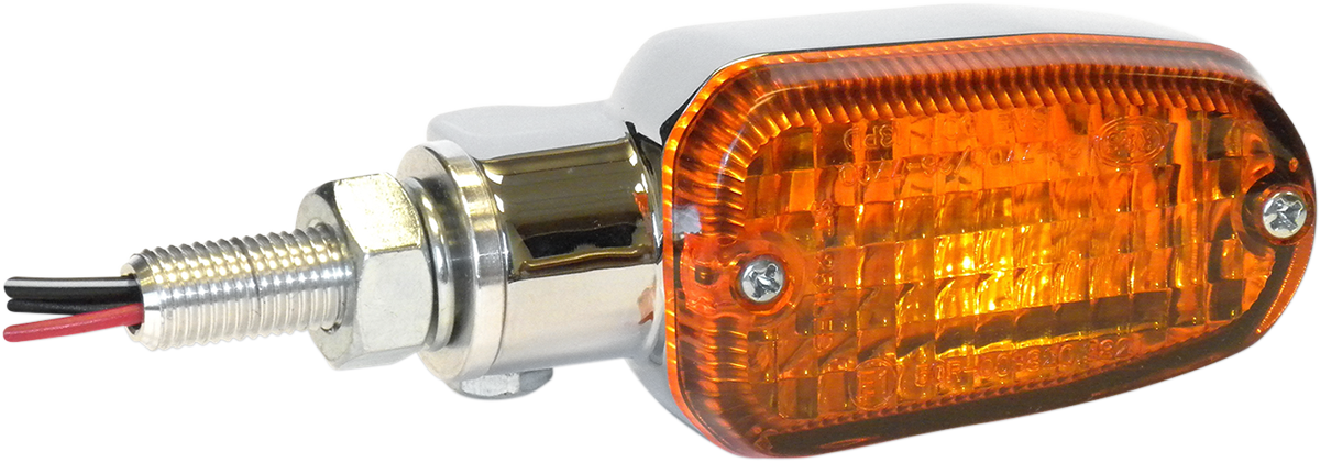 K&S TECHNOLOGIES Turn Signal - DOT&E-mark - Dual Filament - Chrome/Amber 25-7701CM