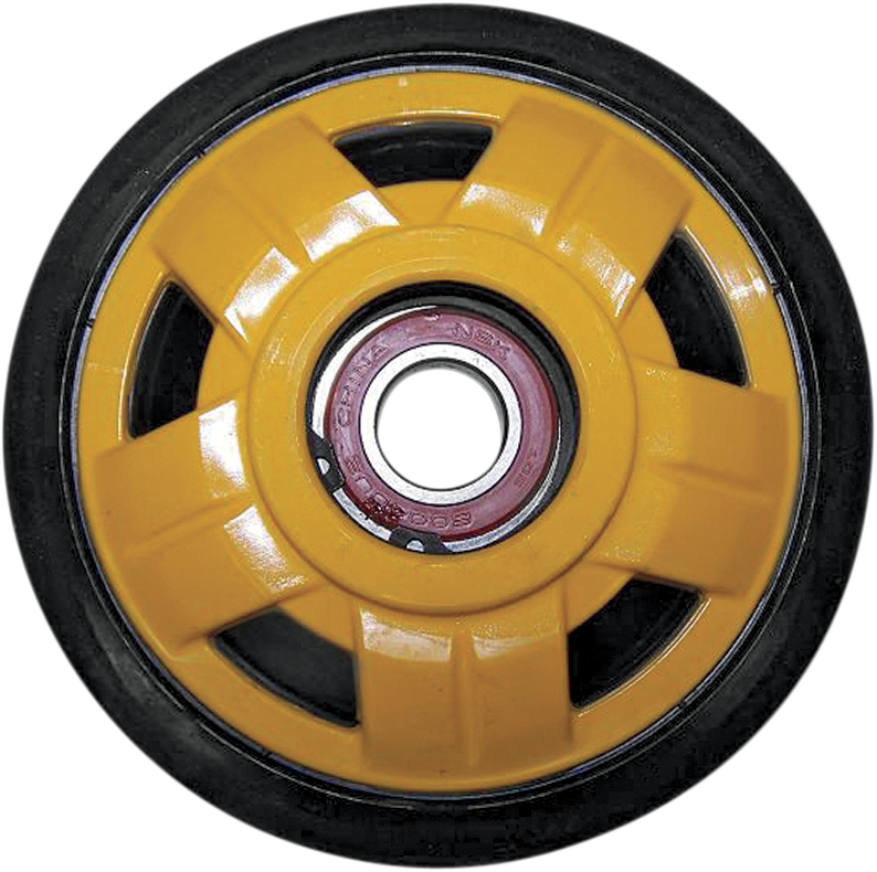 Parts Unlimited Idler Wheel With Bearing 6004-2rs - Yellow - Group 17 - 141 Mm Od X 20 Mm Id R0141d-2 401a