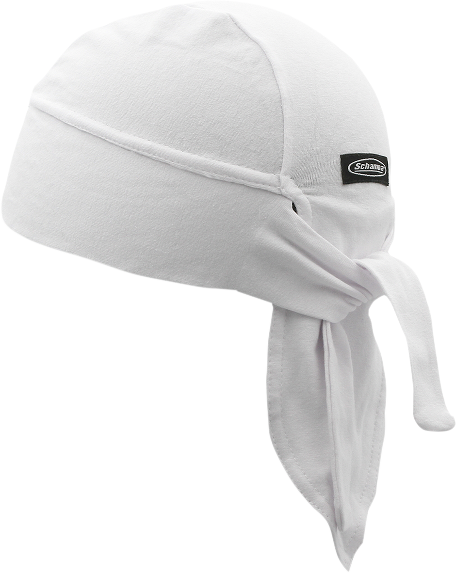 SCHAMPA & DIRT SKINS Wide Band Headwrap - White BNDNA004-01