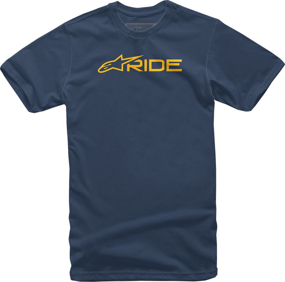 ALPINESTARS Ride 3.0 T-Shirt - Navy/Gold - Large 1232-722007059L