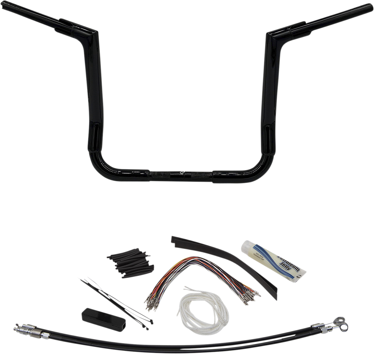 FAT BAGGERS INC. Handlebar Kit - Flat Top - 14" - Black 609114-B