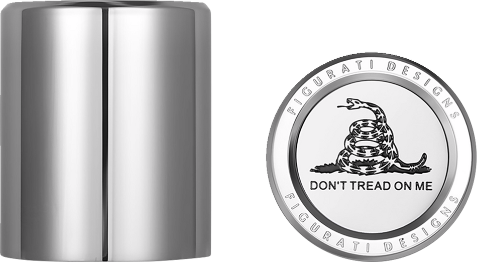 FIGURATI DESIGNS Docking Hardware Covers - Don't Tread On Me - Short - Stainless Steel FD40-DC-2530-SS