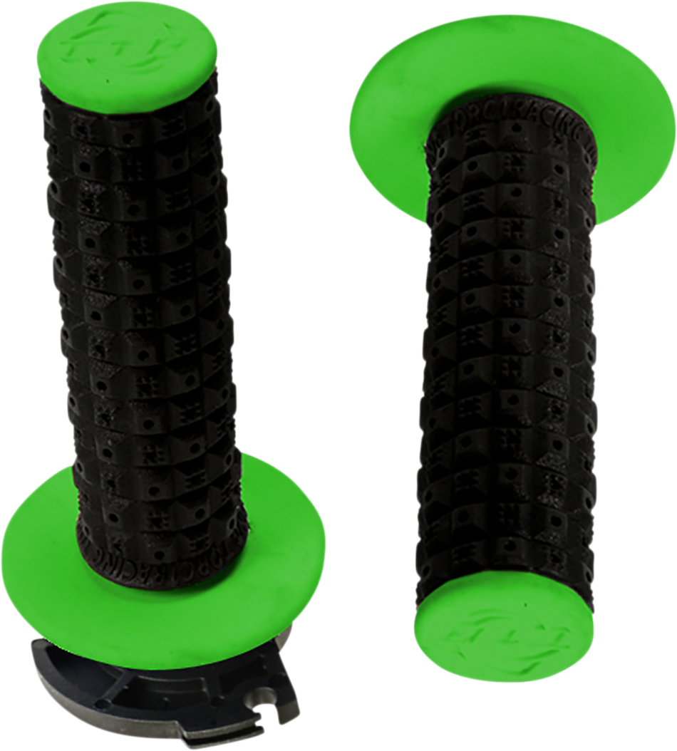 TORC1 Grips - Defy - Lock-On - Black/Green 2650-0208