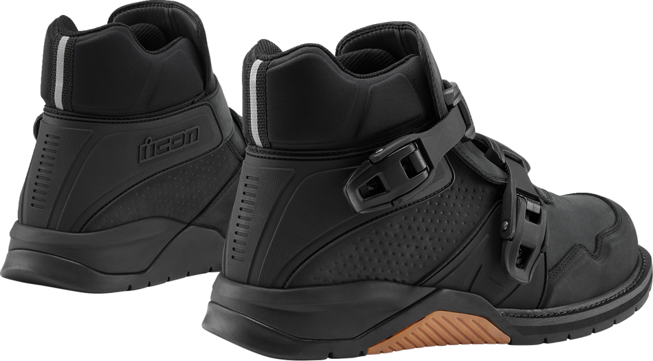 ICON Slabtown Waterproof Boots - Black - Size 8.5 3403-1306