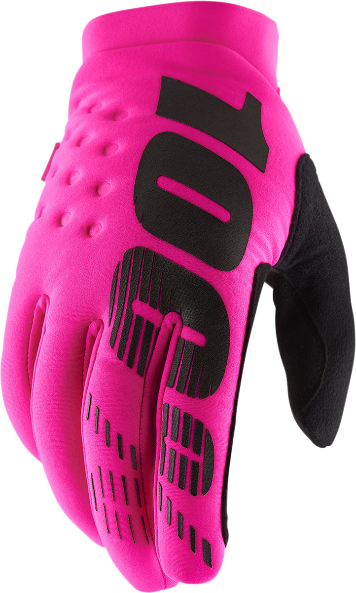 100% Brisker Gloves - Neon Pink - Large 10003-00027