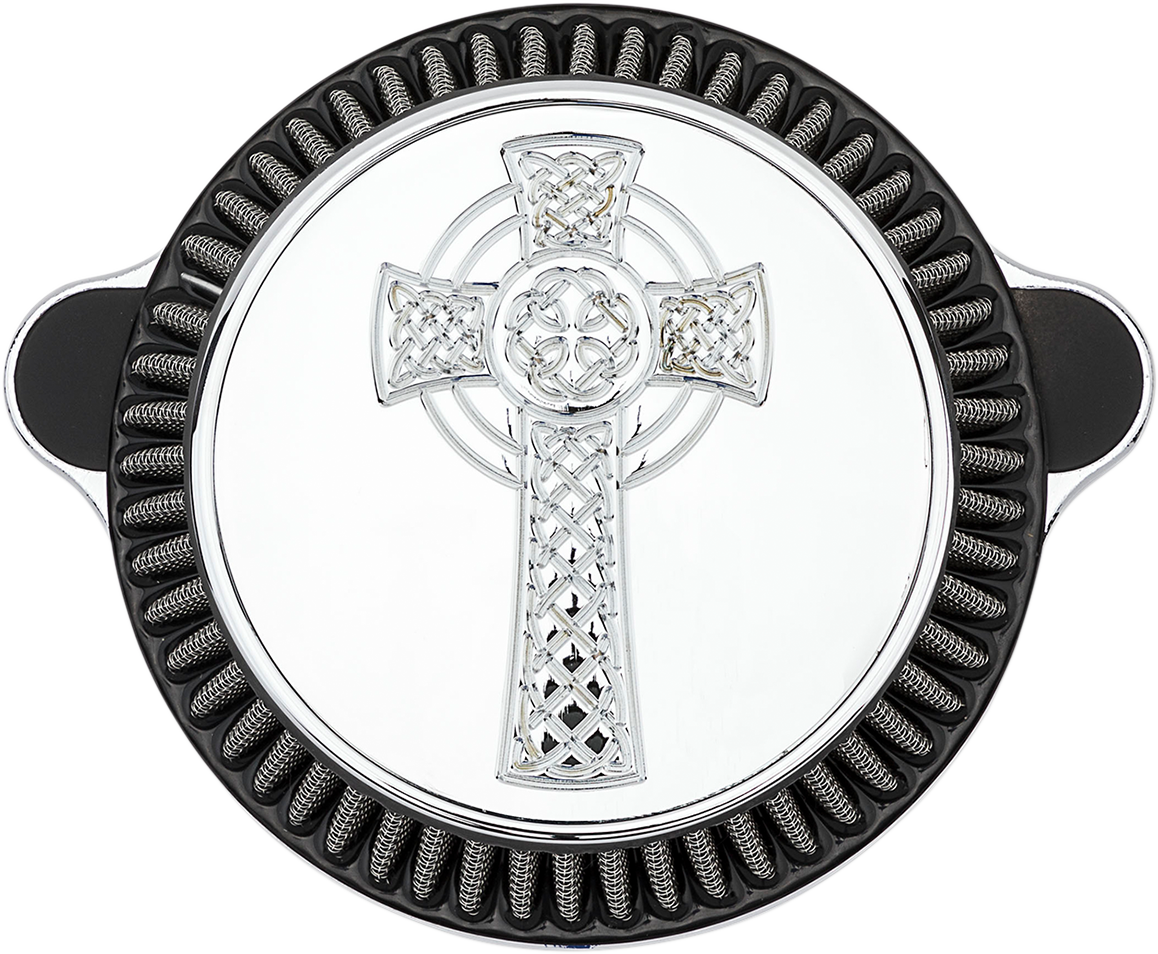 LA CHOPPERS Celtic Cross Air Cleaner - Chrome - M8 LA-2397-03