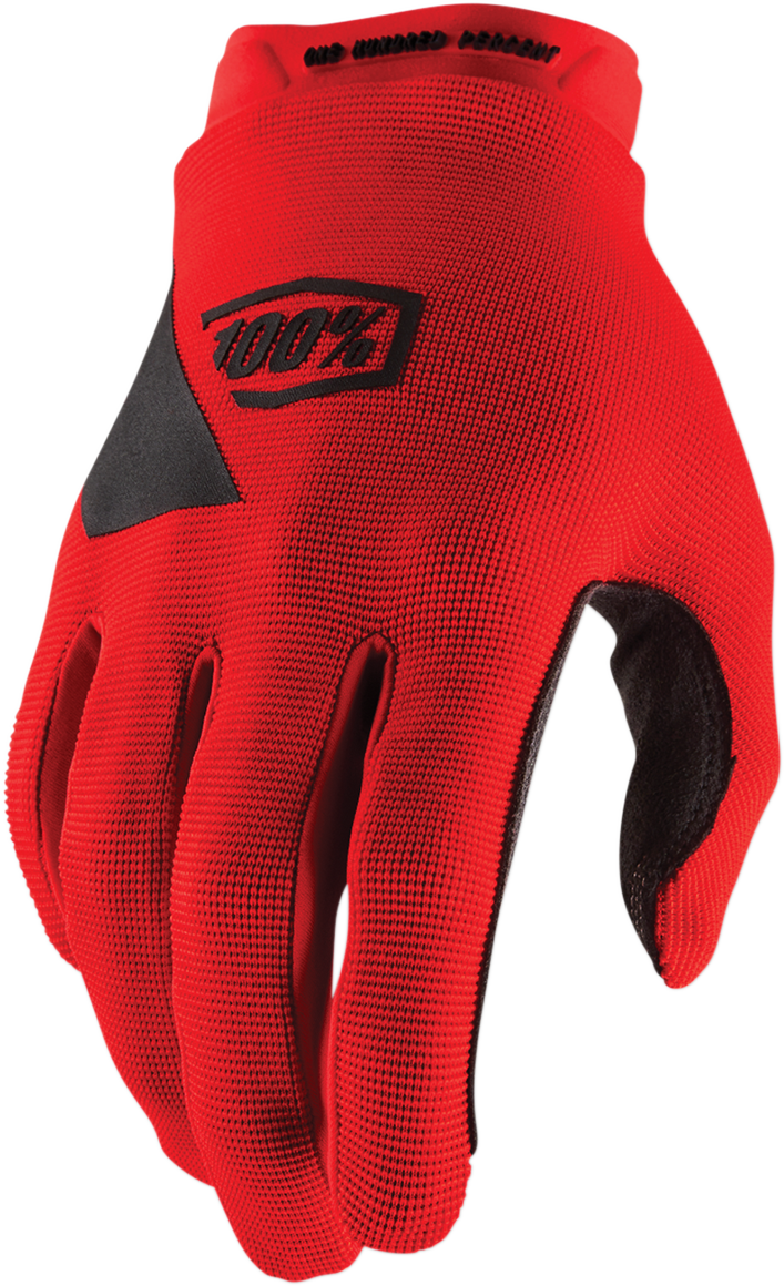 100% Ridecamp Gloves - Red - Medium 10011-00021