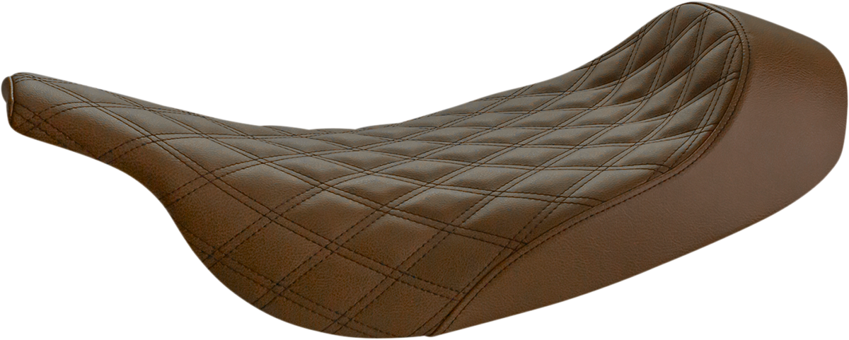 SADDLEMEN Renegade Solo Seat - Lattice Stitched - Brown 897-07-002BLS