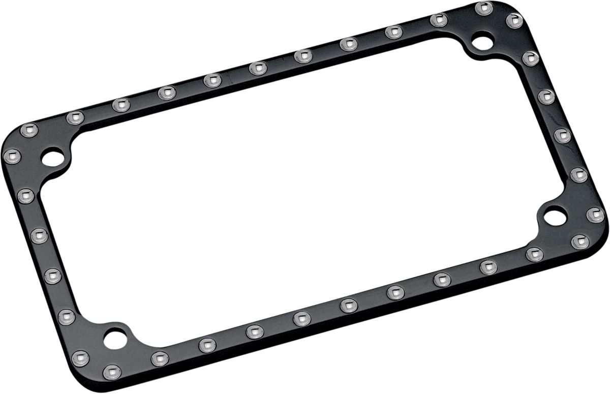 COVINGTONS License Plate Frame - Machined Diamond-Edge - Black C1265-B