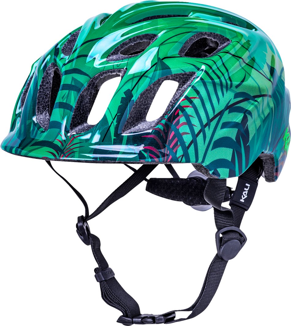 KALI Child Chakra Lighted Helmet - Jungle - Gloss Green - Small 0221022215