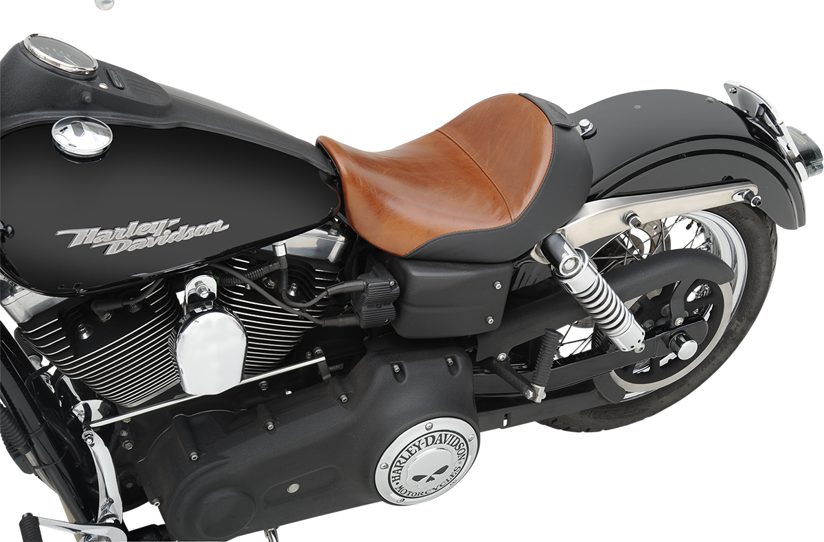 SADDLEMEN Seat - Renegade Lariat Solo - Smooth - Brown - Dyna 806-04-0041B