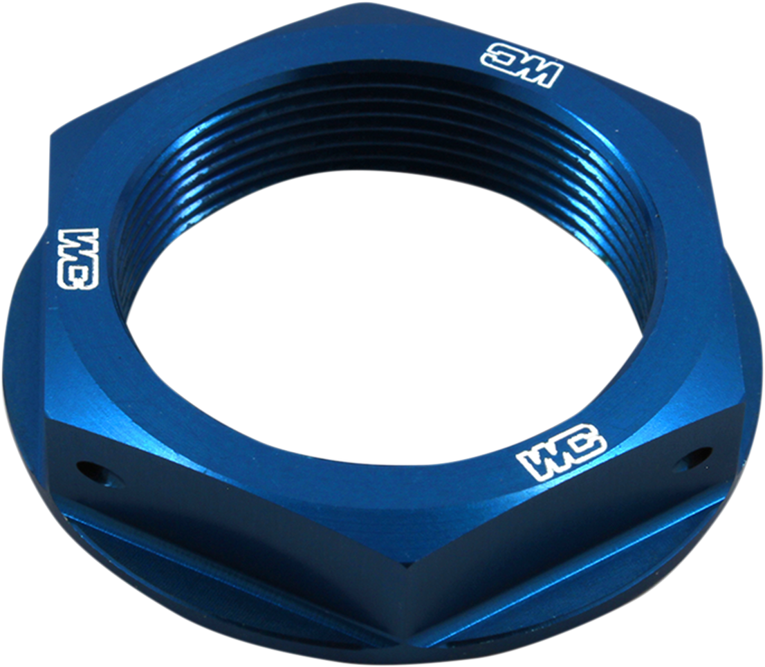 WORKS CONNECTION Steering Stem Nut - Blue - Honda 24-300