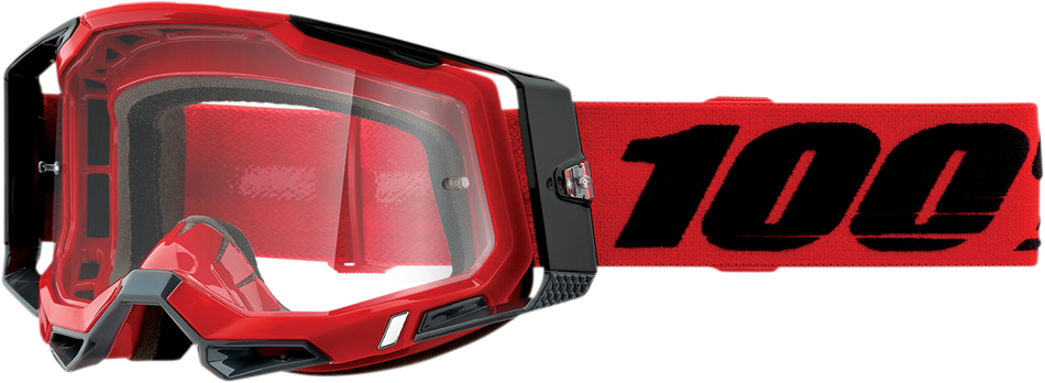 100% Racecraft 2 Goggles - Red - Clear 50009-00003