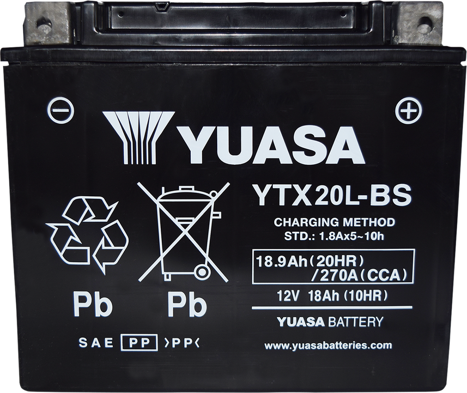 YUASA AGM Battery - YTX20L-BS YUAM320BSTWN