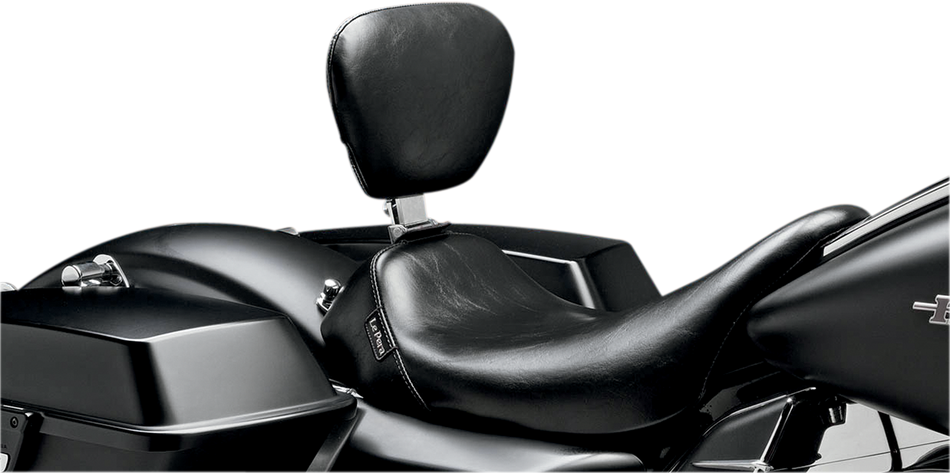 LE PERA Bare Bones Solo Seat - w/ Removable Drivers Backrest - Smooth - Black - FL LK-005BR