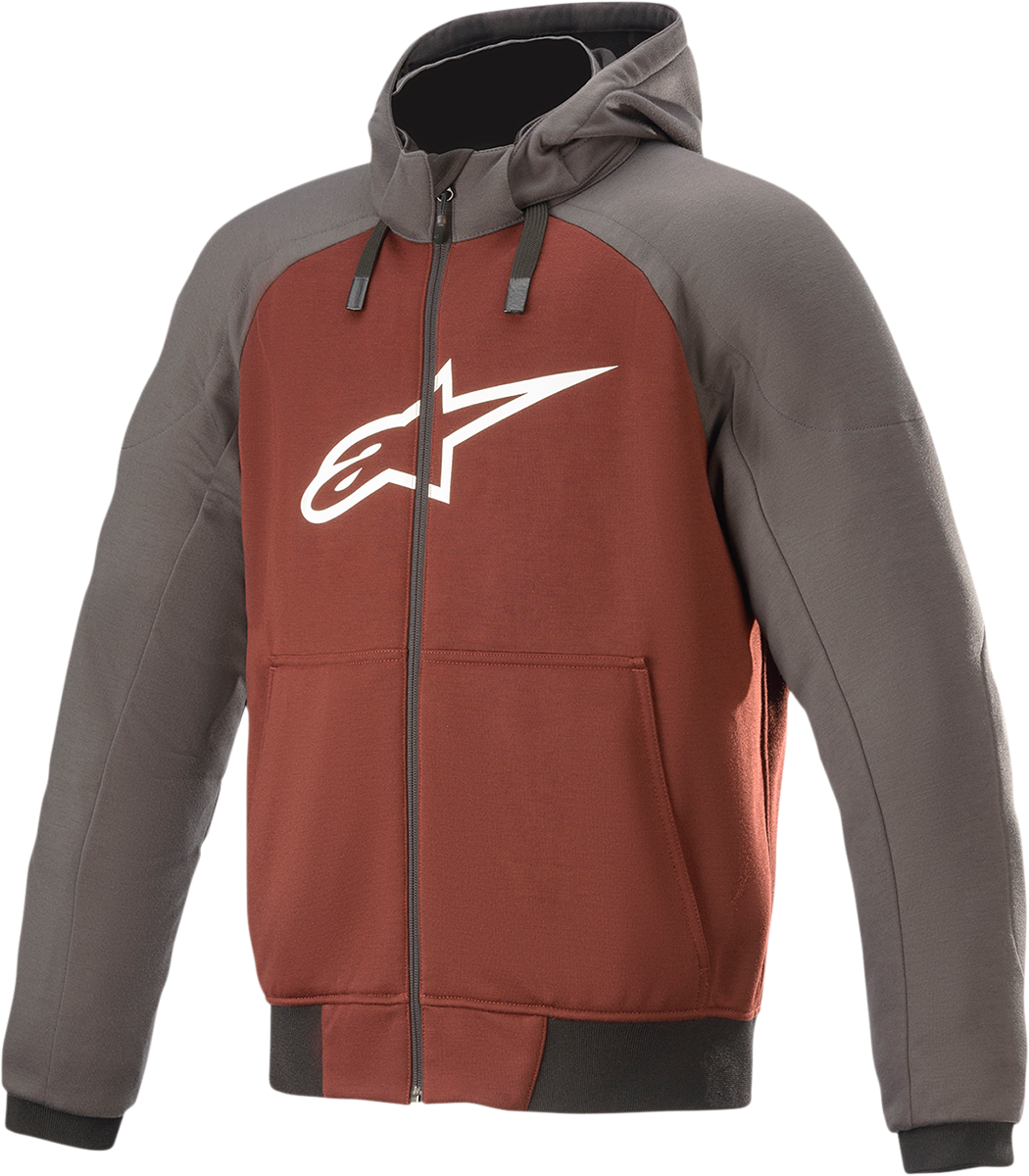 ALPINESTARS Chrome Hoodie - Gray/Burnt Orange - Large 4200918-9134-L