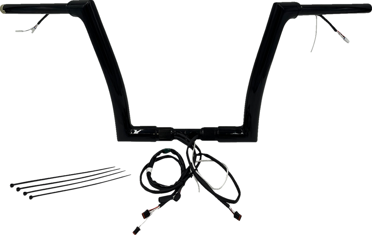 FAT BAGGERS INC. Handlebar Kit - Flat Top - 12" - Black 601312-B