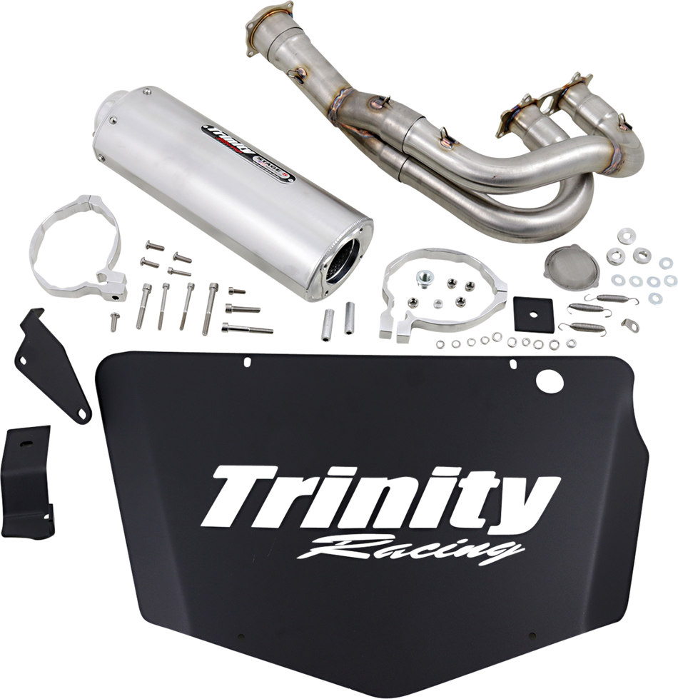 TRINITY RACING Single Stinger Exhaust - Brushed TR-4172F