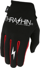 THRASHIN SUPPLY CO. Stealth Gloves - Black/Red - Large SV1-02-10