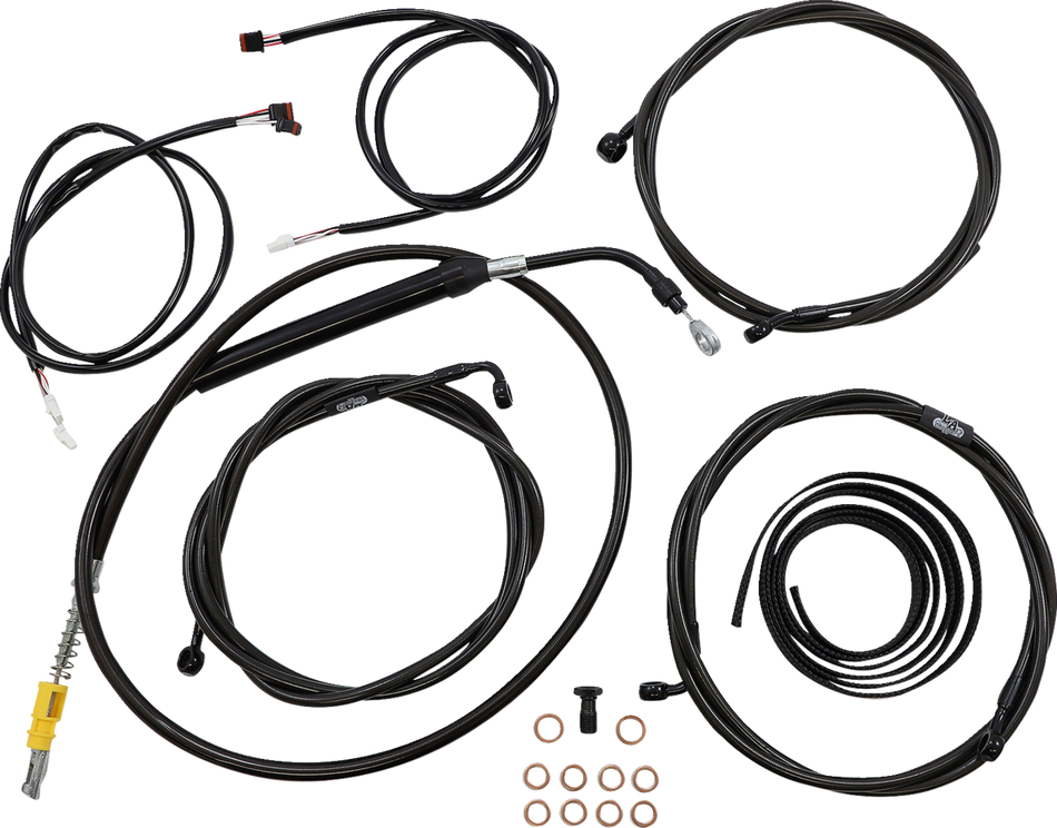 LA CHOPPERS Kit de cables - Manillar Ape Hanger de 15" - 17" - ABS - Medianoche LA-8056KT3-16M 