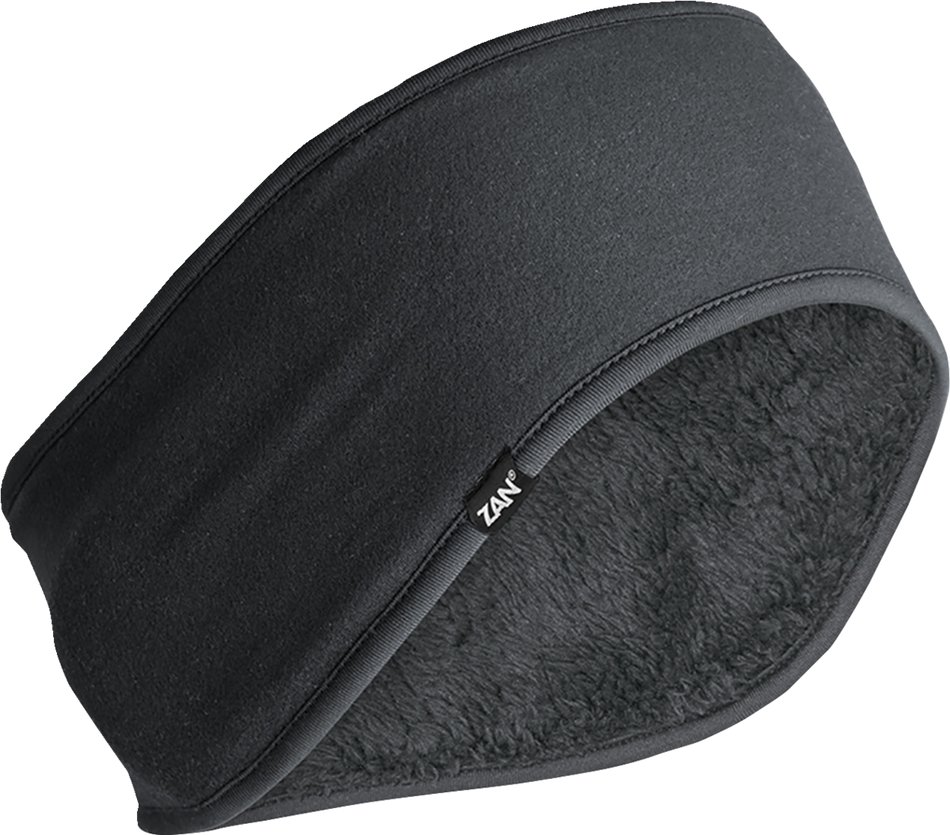 ZAN HEADGEAR Ear Warmer SportFlex Headband - High Pile - Black WEWH114
