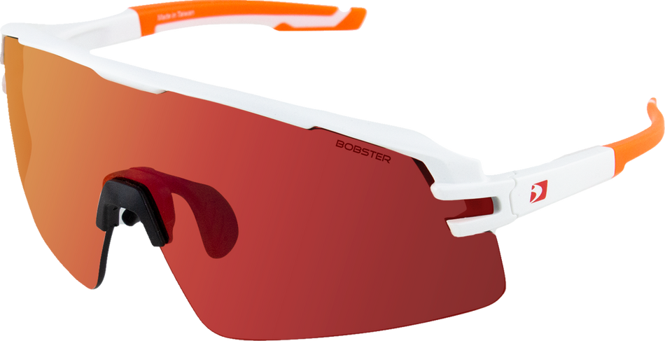 BOBSTER Flash Gafas de sol - Blanco mate/Naranja - Humo Negro Rojo Revo BFLA01 