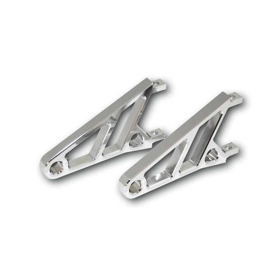 HIGHSIDER Cnc Headlight Bracket Short Pair Chrome 220-821