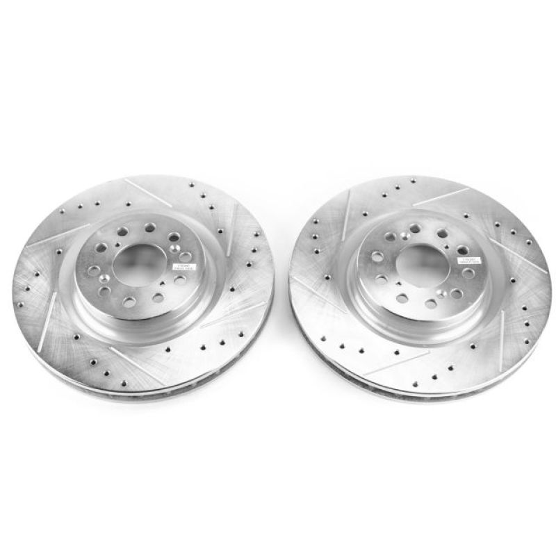 Power Stop 17-18 Honda Civic Front Evolution Drilled & Slotted Rotors - Pair JBR1748XPR