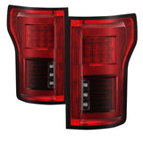 Spyder 15-18 Ford F-150 LED Tail Lights (w/Blind Spot) - Red Clear (ALT-YD-FF15015BS-LBLED-RC) 5085320