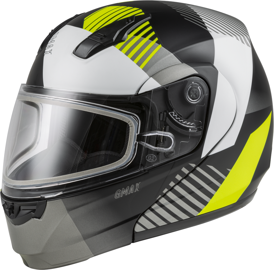 GMAX Md-04s Modular Reserve Snow Helmet Matte Black/Hi-Vis 2x M2043748