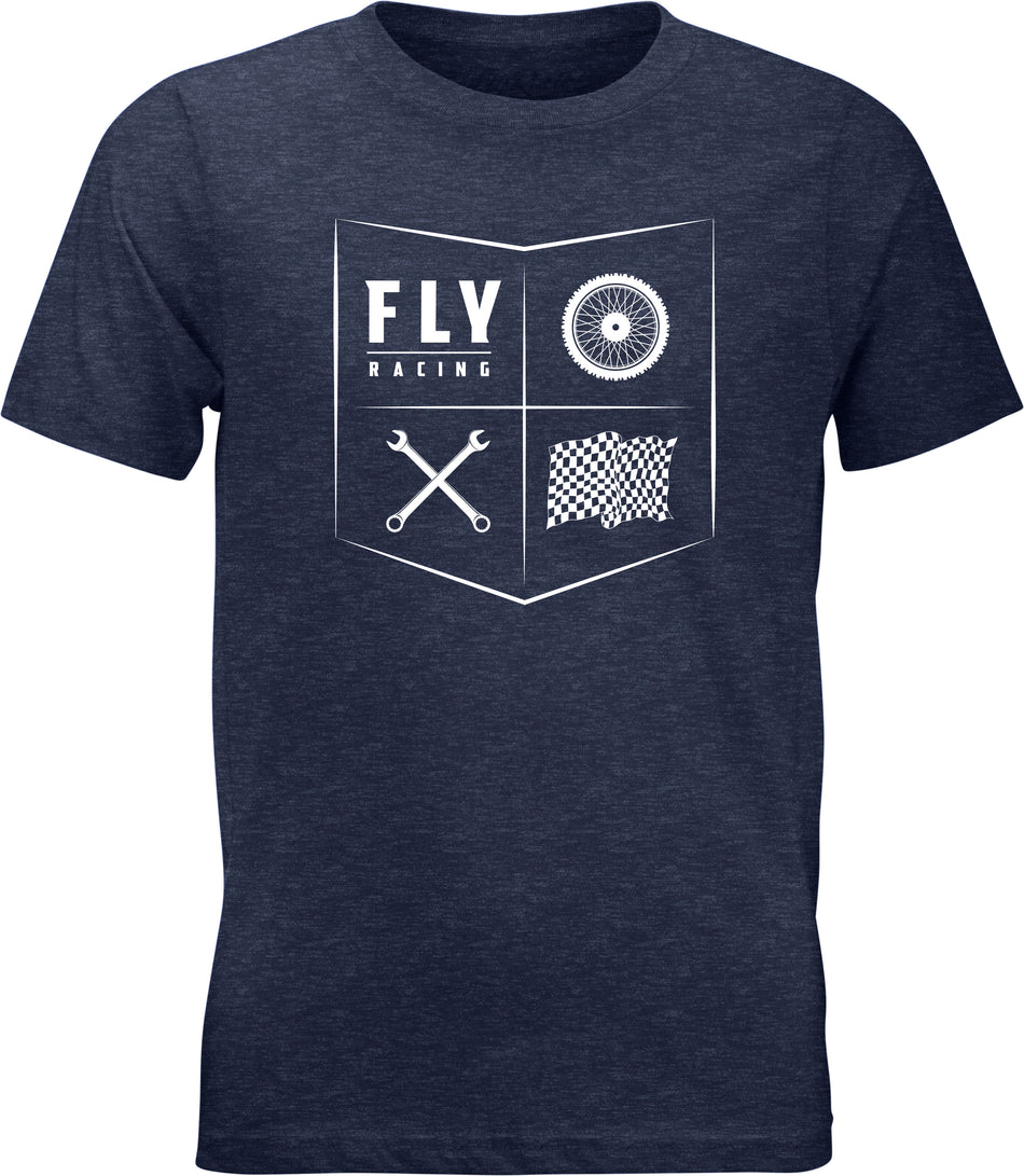 FLY RACING Youth Fly All Things Moto Tee Midnight Navy Ys 352-1208YS