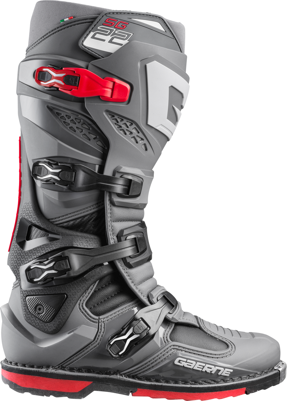 GAERNE Sg-22 Boots Anthracite/Black/Red Sz 14 2262-007-14