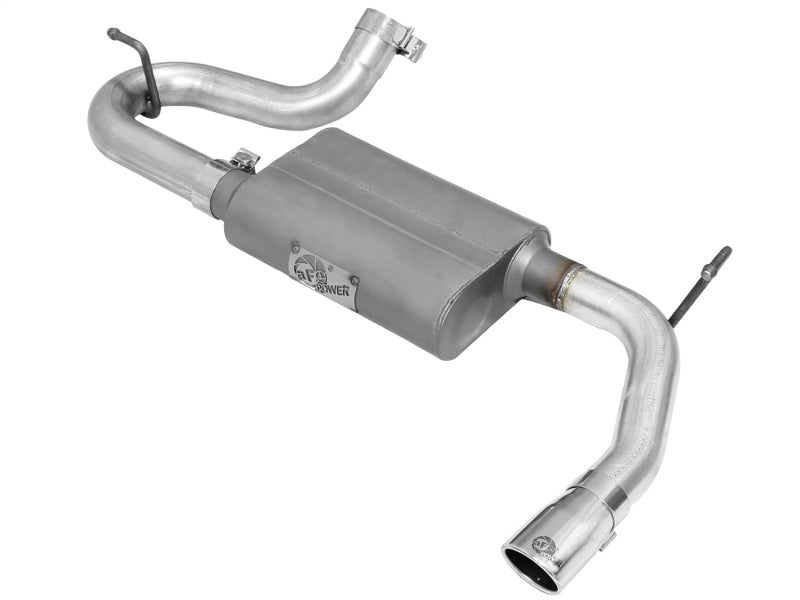 aFe Scorpion 2-1/2in Alum Steel Axle-Back Exhaust w/Polished Tip 07-18 Jeep Wrangler JK V6-3.6/3.8L 49-08047-P