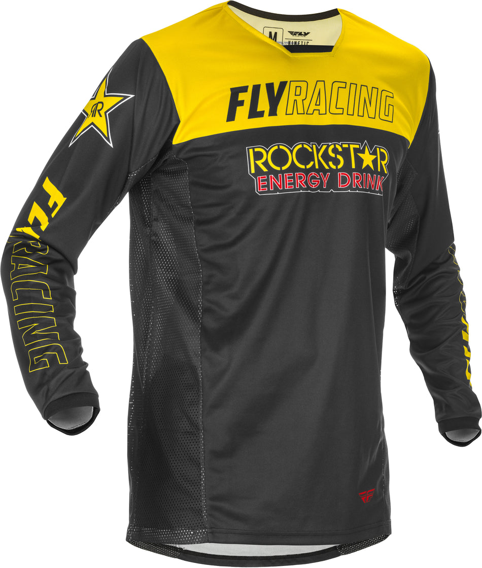 FLY RACING Kinetic Rockstar Jersey Yellow/Black Lg 374-033L