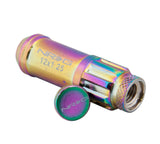 NRG 700 Series M12 X 1.5 Steel Lug Nut w/Dust Cap Cover Set 21 Pc w/Locks & Lock Socket - Neochrome LN-LS700MC-21