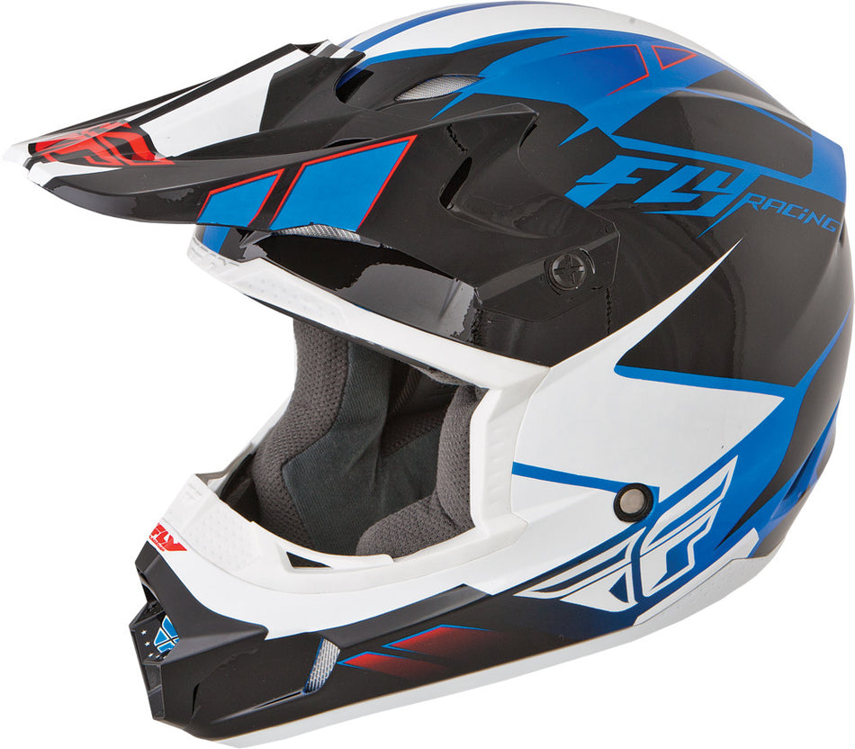 FLY RACING Kinetic Impulse Helmet Blue/Black/White 2x 73-33632X