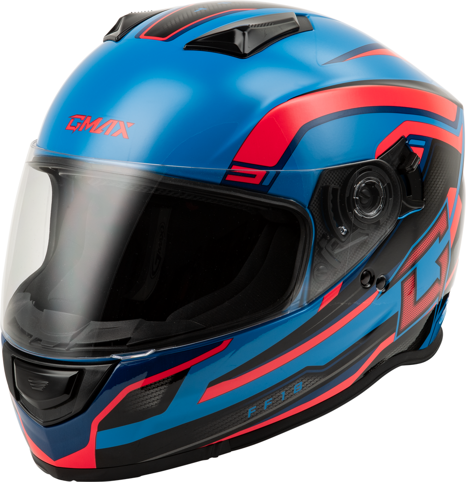 GMAX Ff-18 Drift Helmet Black/Blue/Red 3x F11811219
