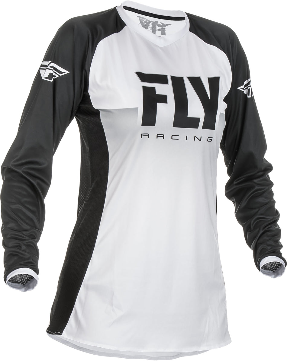 FLY RACING Women's Lite Jersey White/Black 2x 372-6242X