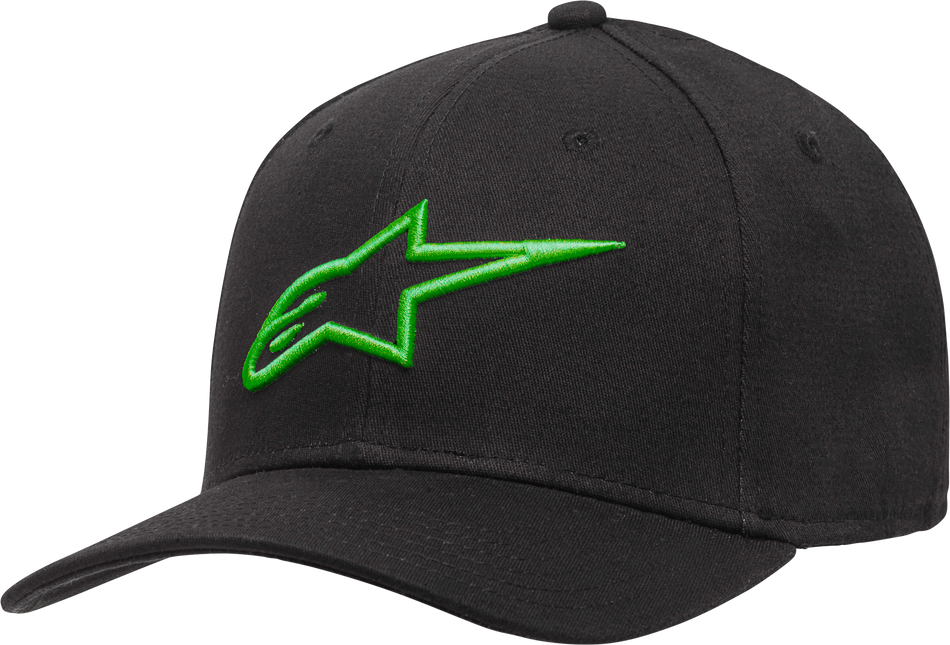 ALPINESTARS Ageless Curve Hat Black/Green Sm/Md 1017-81010-1060-SM