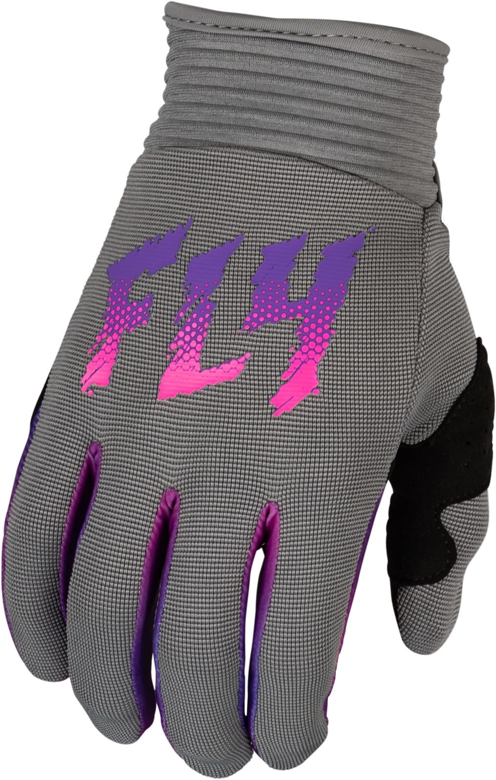 FLY RACING Youth F-16 Gloves Grey/Pink/Purple Yl 377-210YL