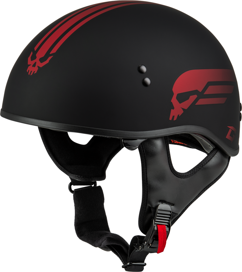 GMAX Hh-65 Retribution Helmet Matte Black/Red Lg H16511326
