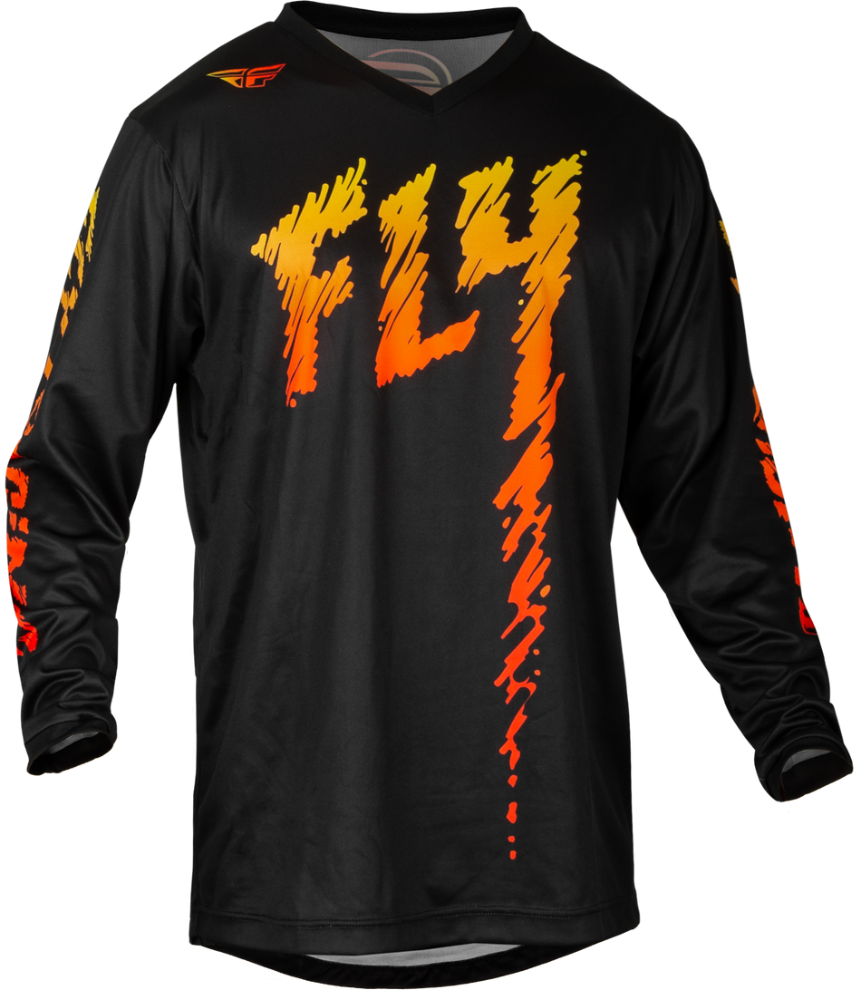 FLY RACING Youth F-16 Jersey Black/Yellow/Orange Yl 377-221YL