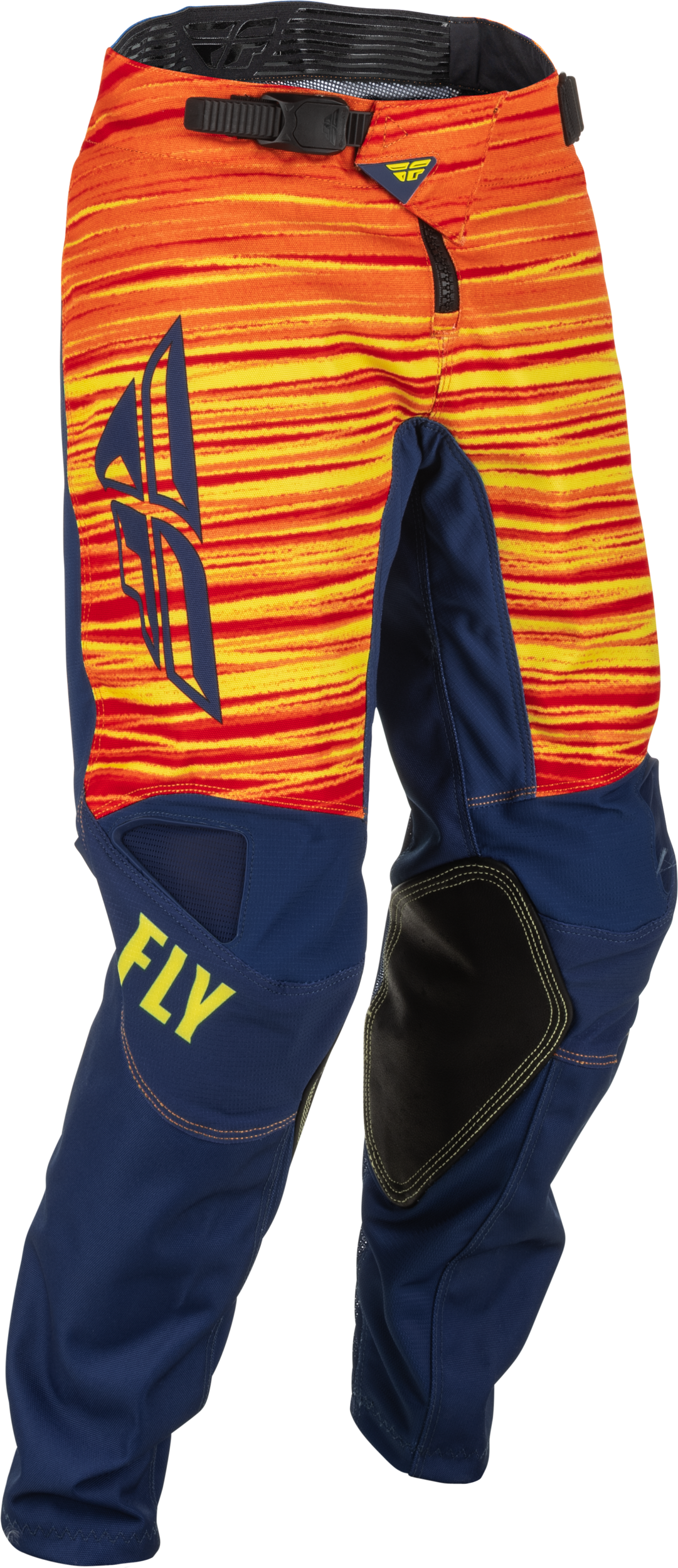 FLY RACING Youth Kinetic Wave Pants Navy/Yellow/Red Sz 18 375-53618