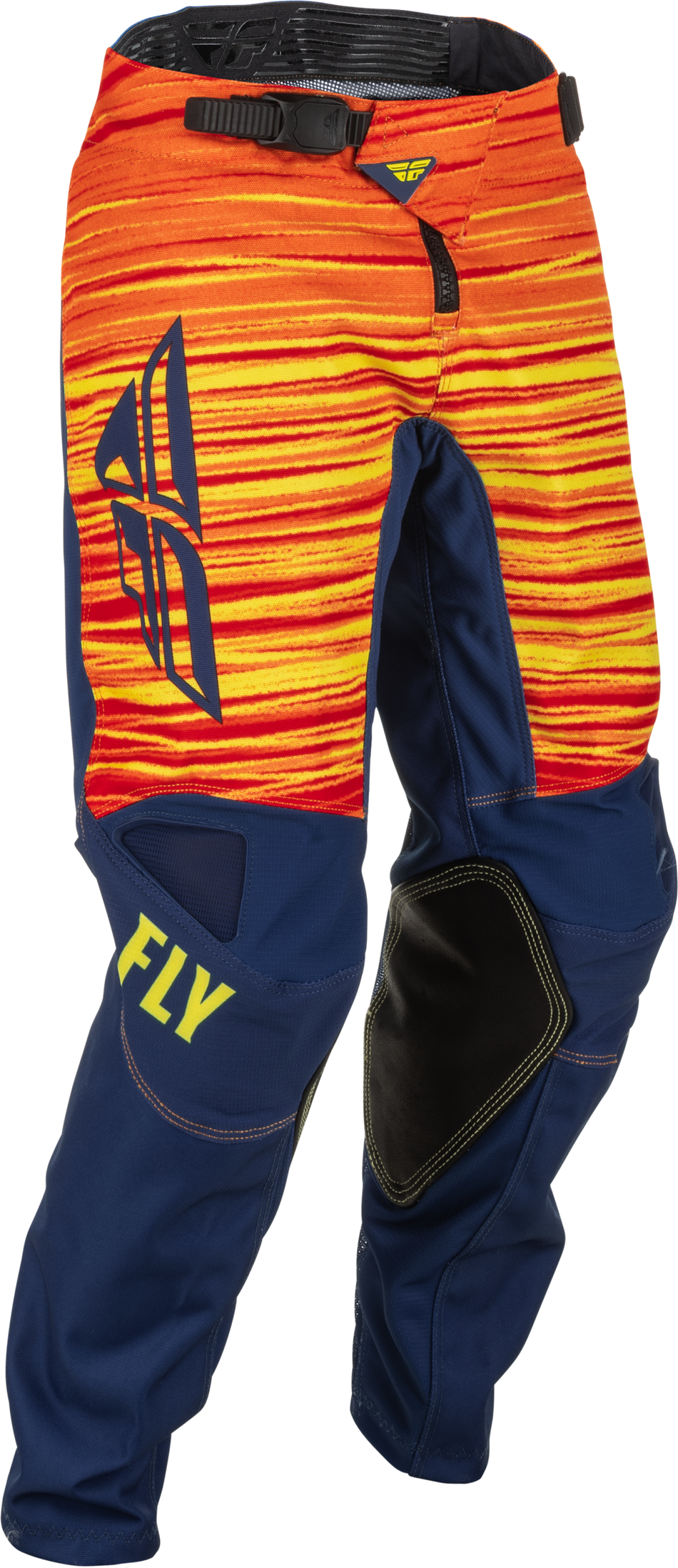 FLY RACING Youth Kinetic Wave Pants Navy/Yellow/Red Sz 22 375-53622